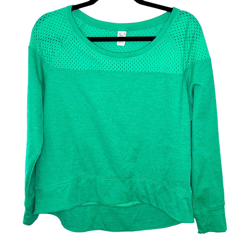 Women’s Champion Duo Dry shirt-beautiful green color-size Large Mesh Detail